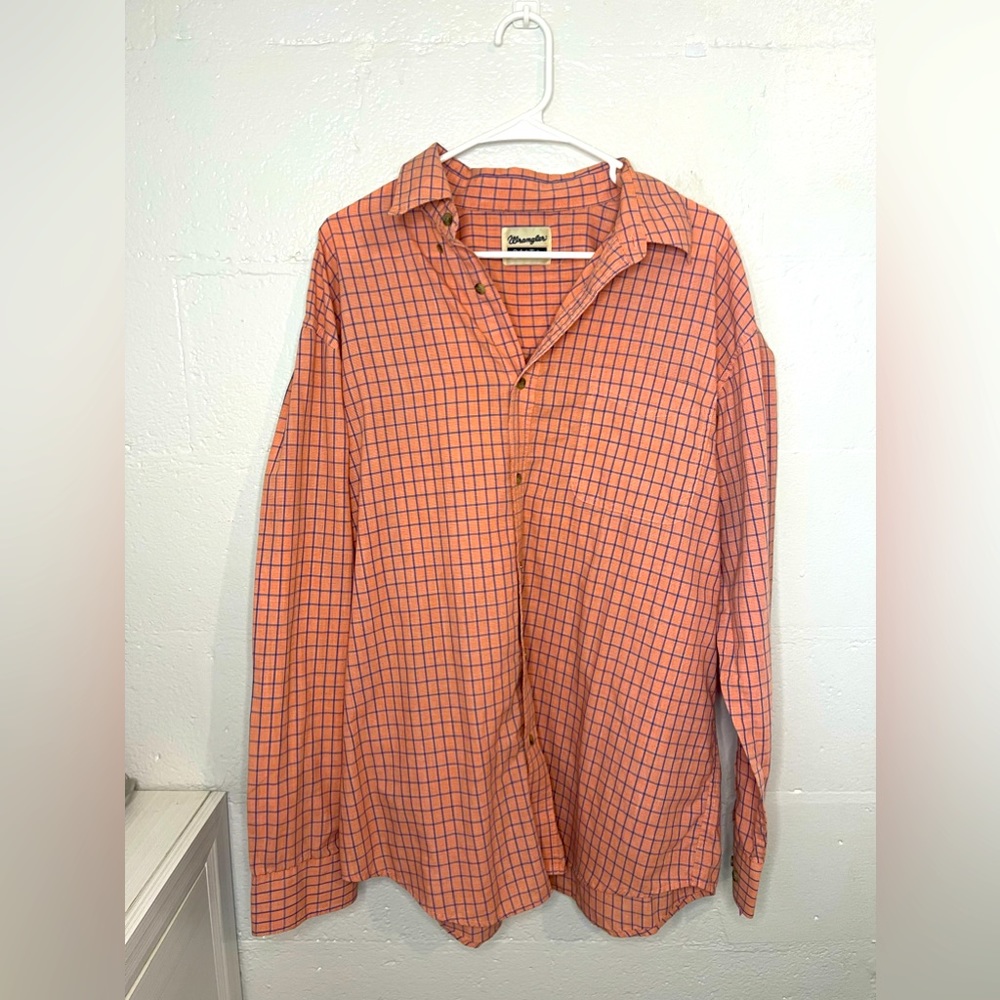 Men’s Wrangler Orange button up